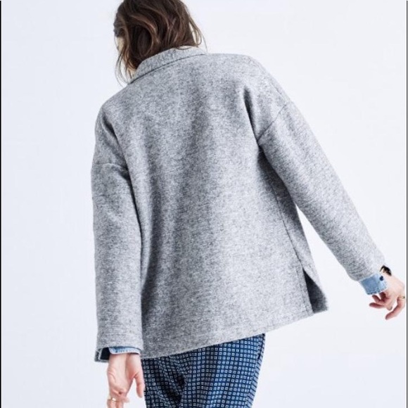 MADEWELL grey wool speaker open front jacket - Picture 2 of 2
